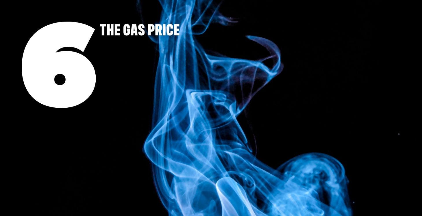 6. The gas price
